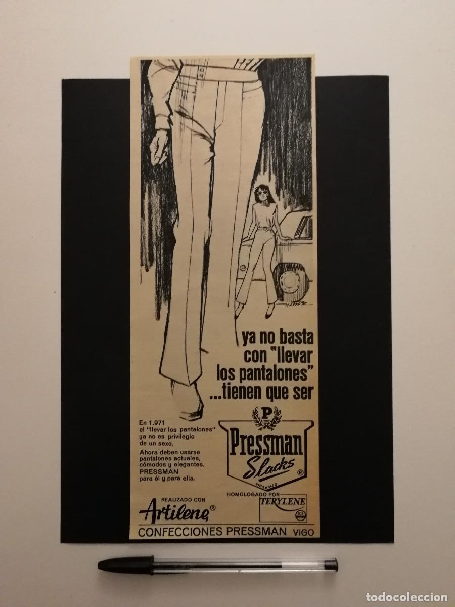 Coleccionismo: ANTIGUO ANUNCIO ENCARTONADO- PRESSMAN SLACKS PANTALONES MODA - PUBLICIDAD LAMINA