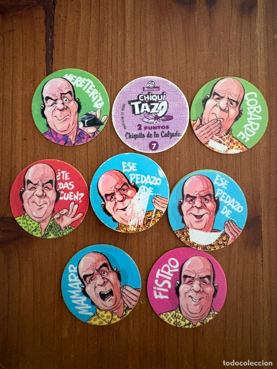 Coleccionismo: COLECCI&Oacute;N DE 8 TAZOS CHIQUITO DE LA CALZADA, GENIO DEL HUMOR, QUIQUI TAZO MATUTANO