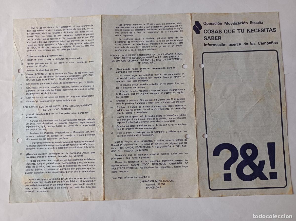 Coleccionismo: PUBLICIDAD OPERACI&Oacute;N MOVILIZACI&Oacute;N ESPA&Ntilde;A - &Eacute;POCA TRANSICI&Oacute;N