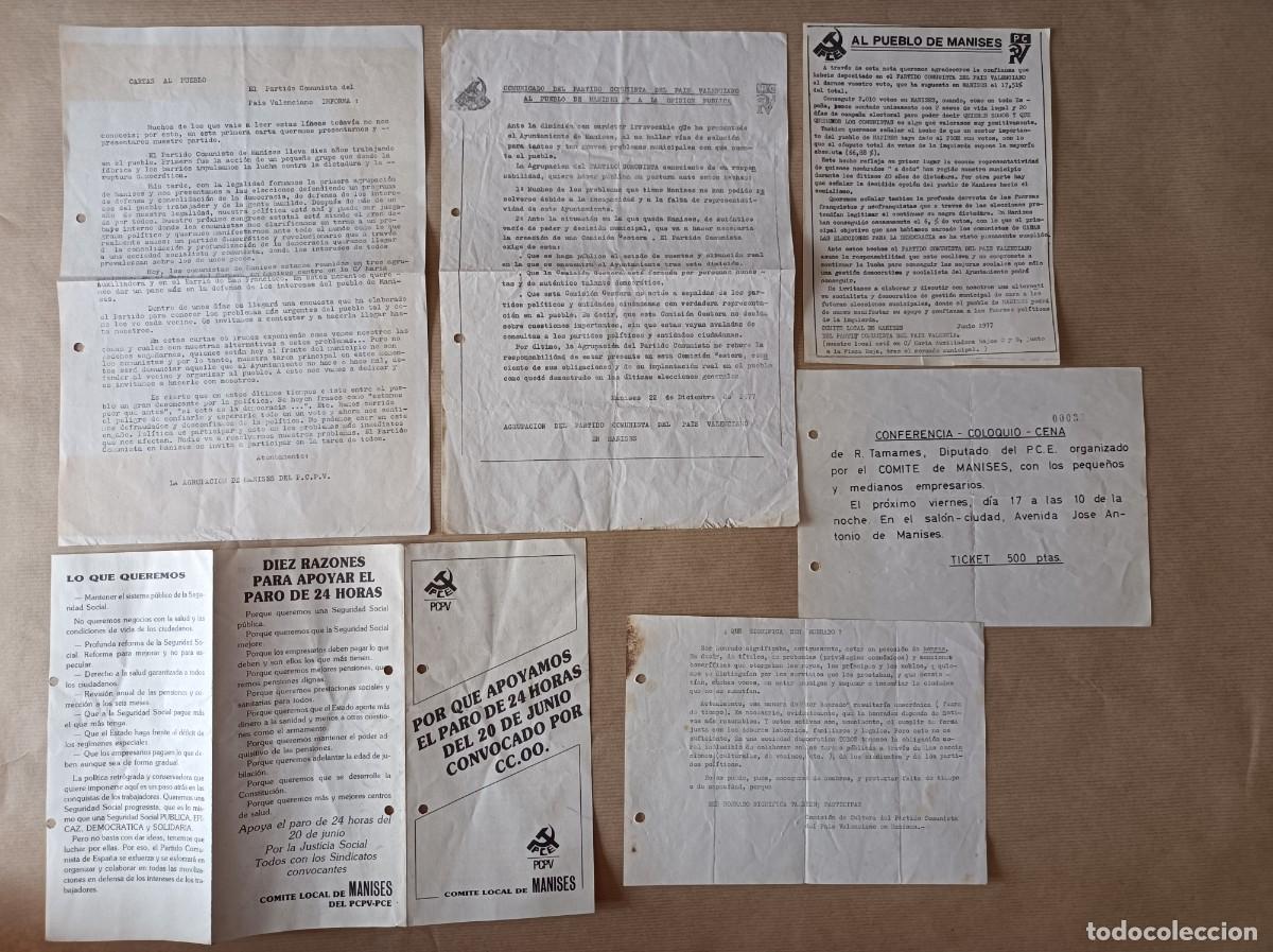 Coleccionismo: PUBLICIDAD Y PROGRMAS PARTIDO SOCIALISTA DEL PA&Iacute;S VALENCIANO AGRUPACI&Oacute;N MANISES - &Eacute;POCA TRANSICI&Oacute;N