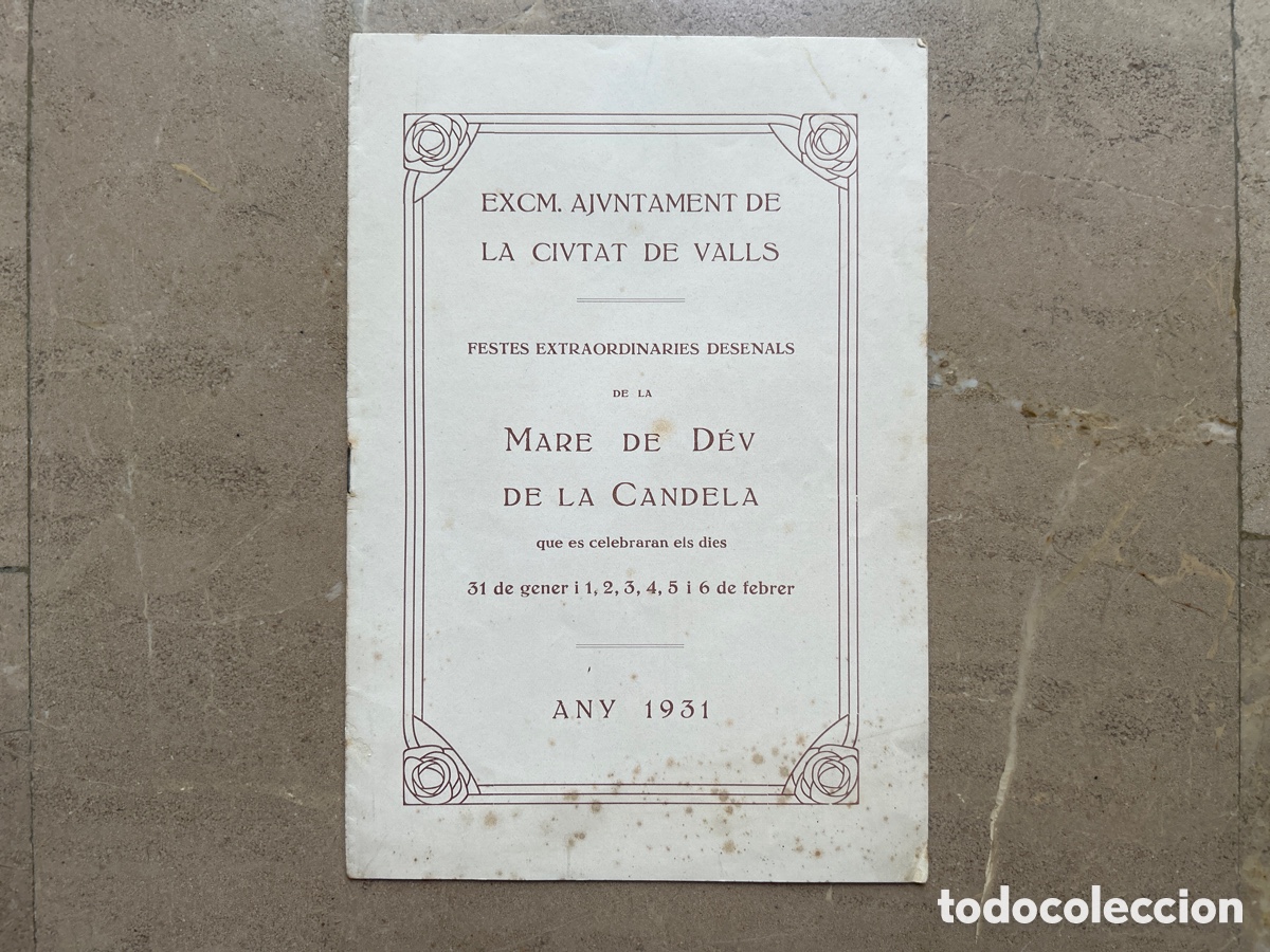 Coleccionismo: Programa Festes Decennals Candela any 1931 - Impremta Queralt