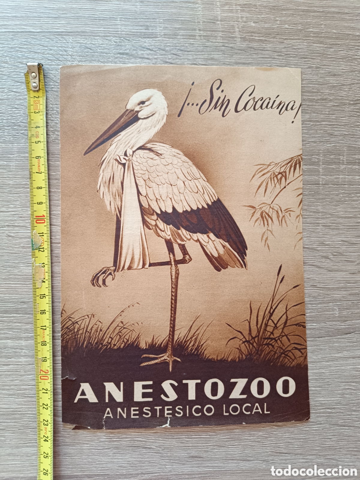 Coleccionismo: Curioso anuncio publicitario de principios de siglo XX. Anestozoo. Anest&eacute;sico sin coca&iacute;na.