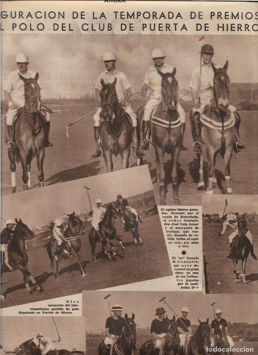 Coleccionismo: A&Ntilde;O 1933 RECORTE PRENSA INAUGURACION TEMPORADA PREMIOS CLUB DE POLO PUERTA DE HIERRO CONDE RUISE&Ntilde;ADA