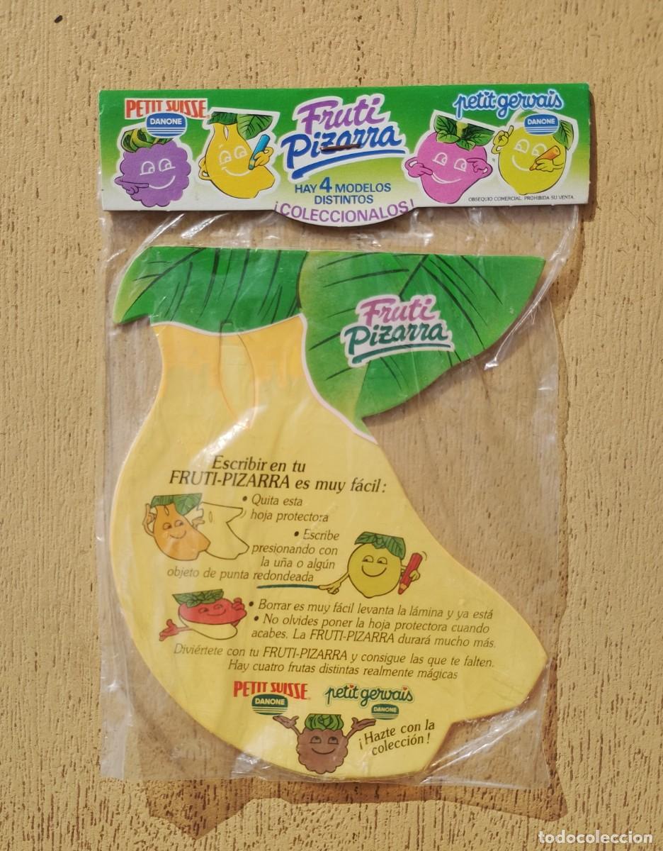Coleccionismo: Fruti Pizarra Pl&aacute;tano de Petit Suisse Promocional Danone