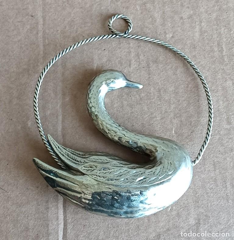Colecionismo: cisne metal plateado no veo ning&uacute;n contraste
