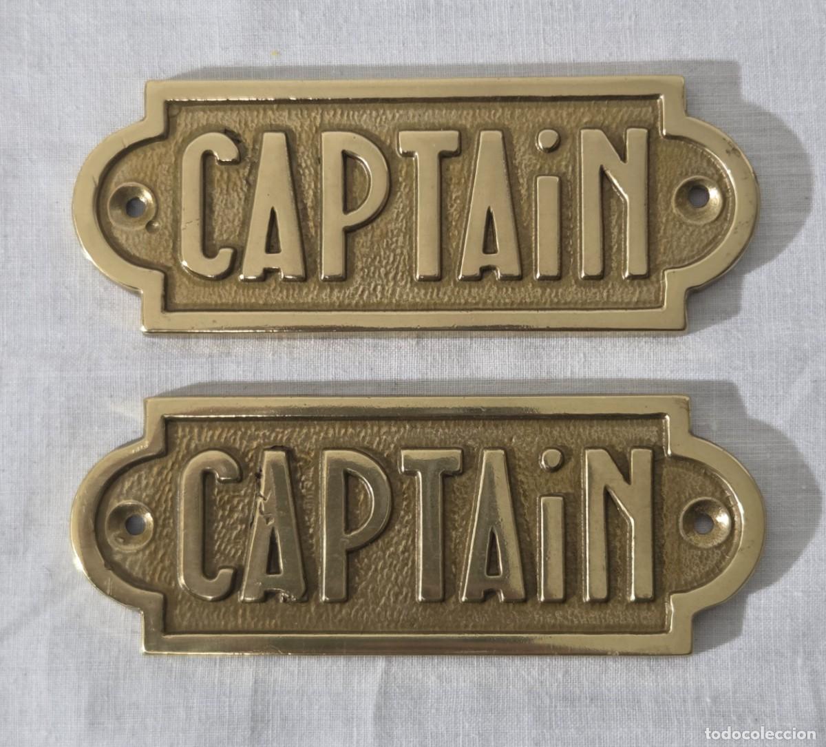 Coleccionismo: 2 chapas metalicas Captain