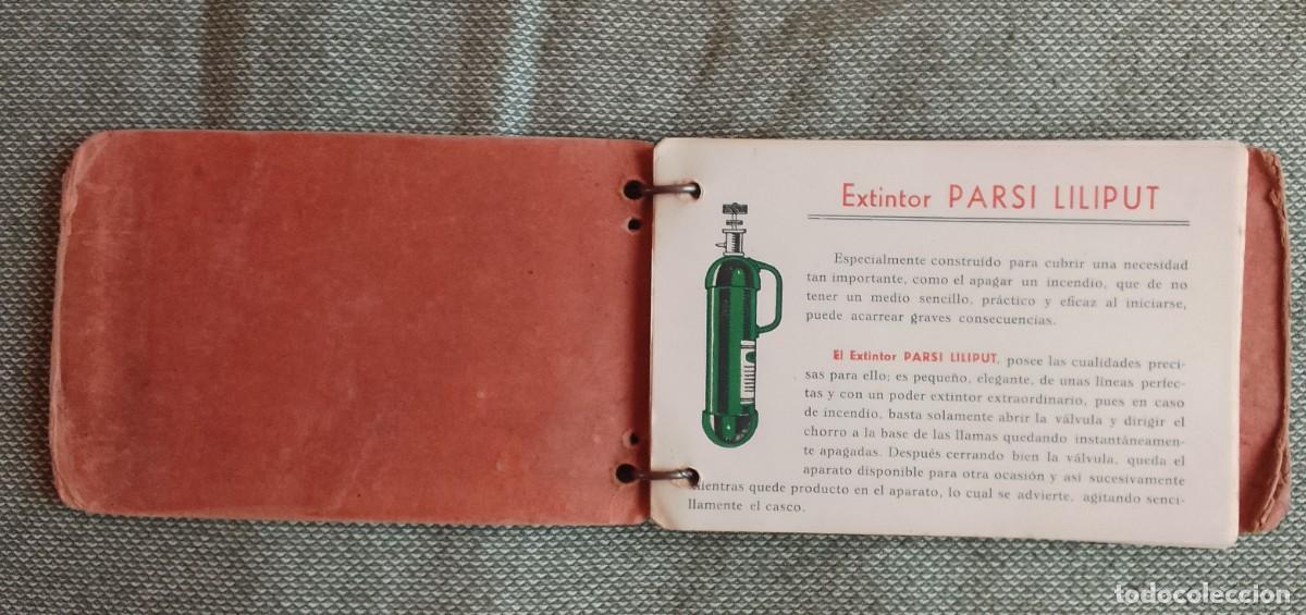 Coleccionismo: BLOC HOJITAS PUBLICIDAD. EXTINTOR PARSI LILIPUT.