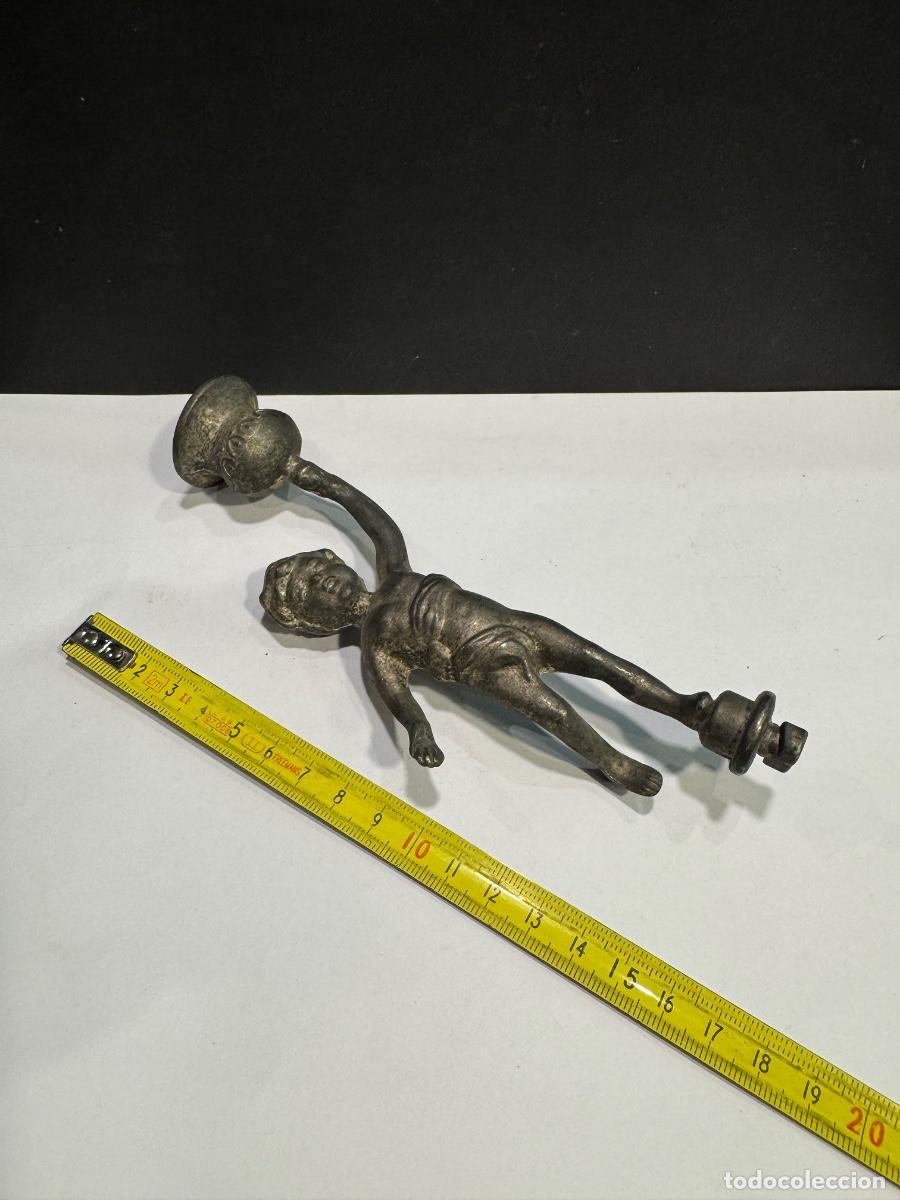 Collezionismo: CANDELABRO FIGURA NI&Ntilde;O EN PLOMO ORIGINAL A&Ntilde;OS 40 / COMPRA M&Iacute;NIMA 5 &euro;