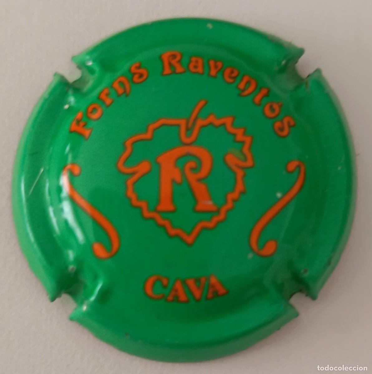 Coleccionismo: Placa Chapa de Cava. Fornos Raventos. R Verde.