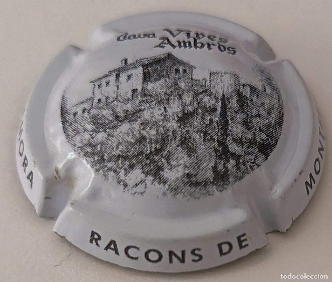 Coleccionismo: Placa Chapa de Cava. Vives Ambros. Castell Rocamora. Racons de Montferri.