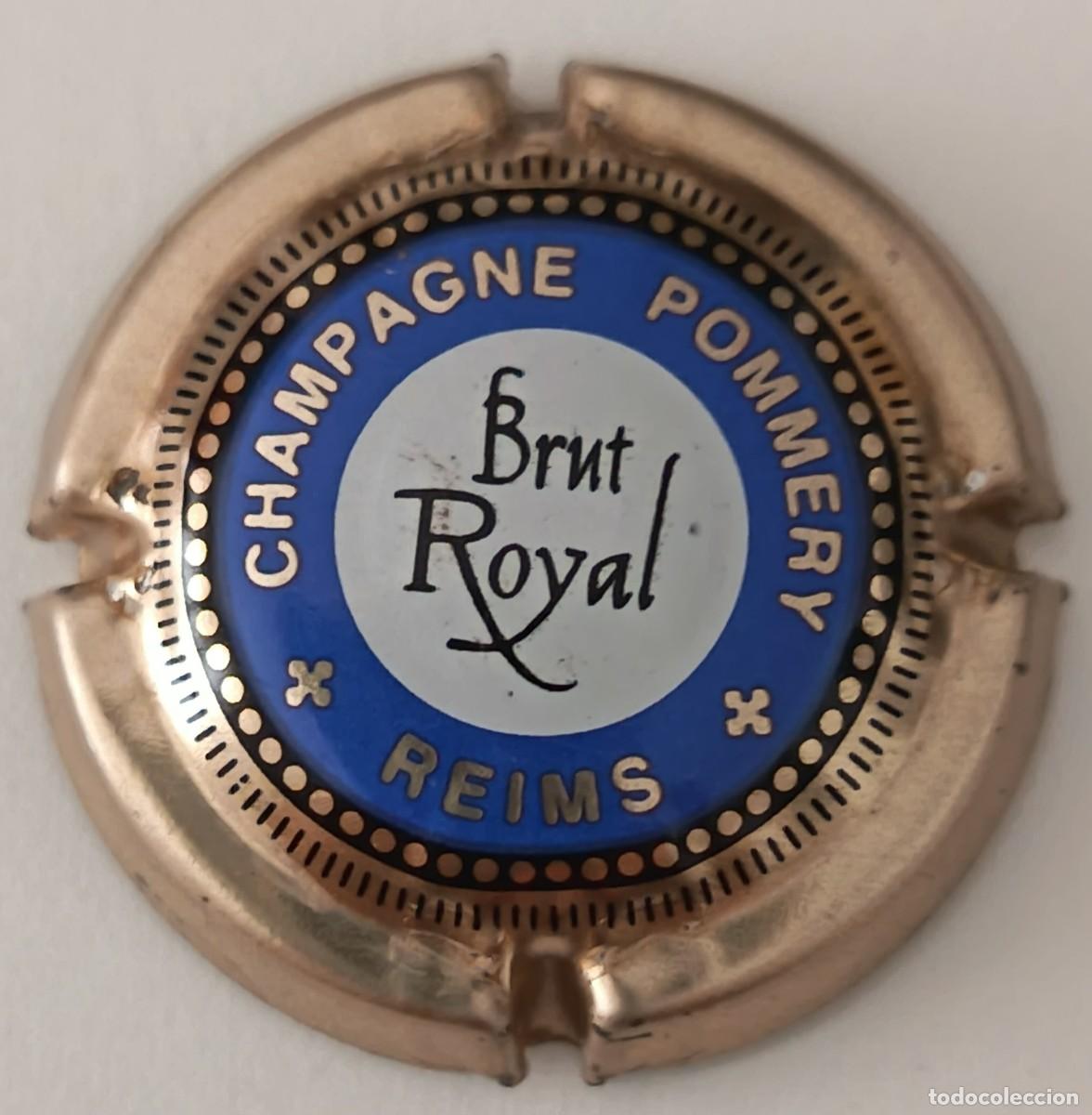 Coleccionismo: Placa Chapa de Cava. Champagne Frances. Brut Royal Pommery. Reims.