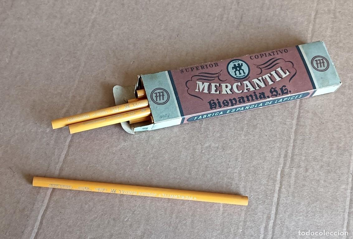 Colecionismo: Caja con lapiceros MERCANTIL - Hispania // F&aacute;brica espa&ntilde;ola de lapiceros