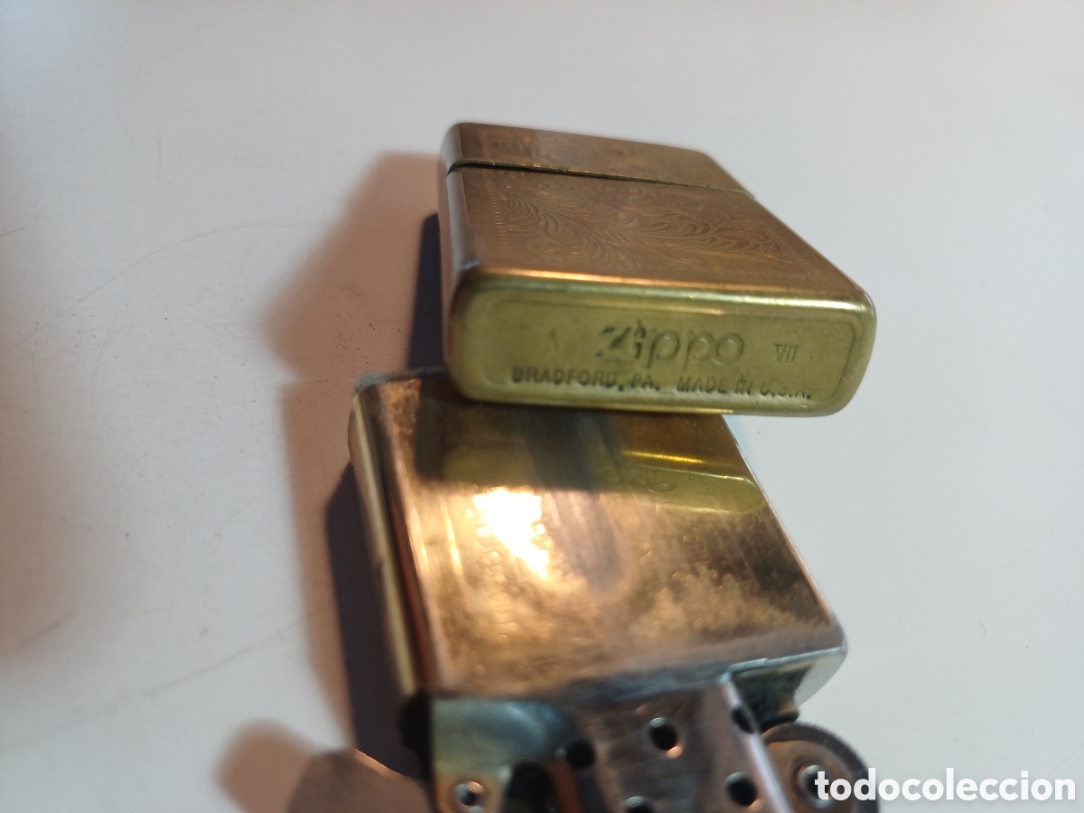 Coleccionismo: ZIPPO dorado Made in Bradford USA
