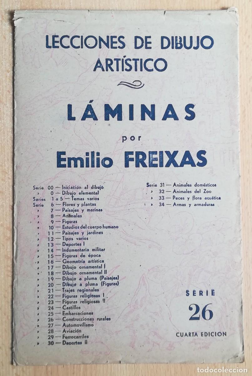Coleccionismo: Lecciones de dibujo art&iacute;stico. L&aacute;minas por Emilio Freixas. Serie 26. Cuarta edici&oacute;n.