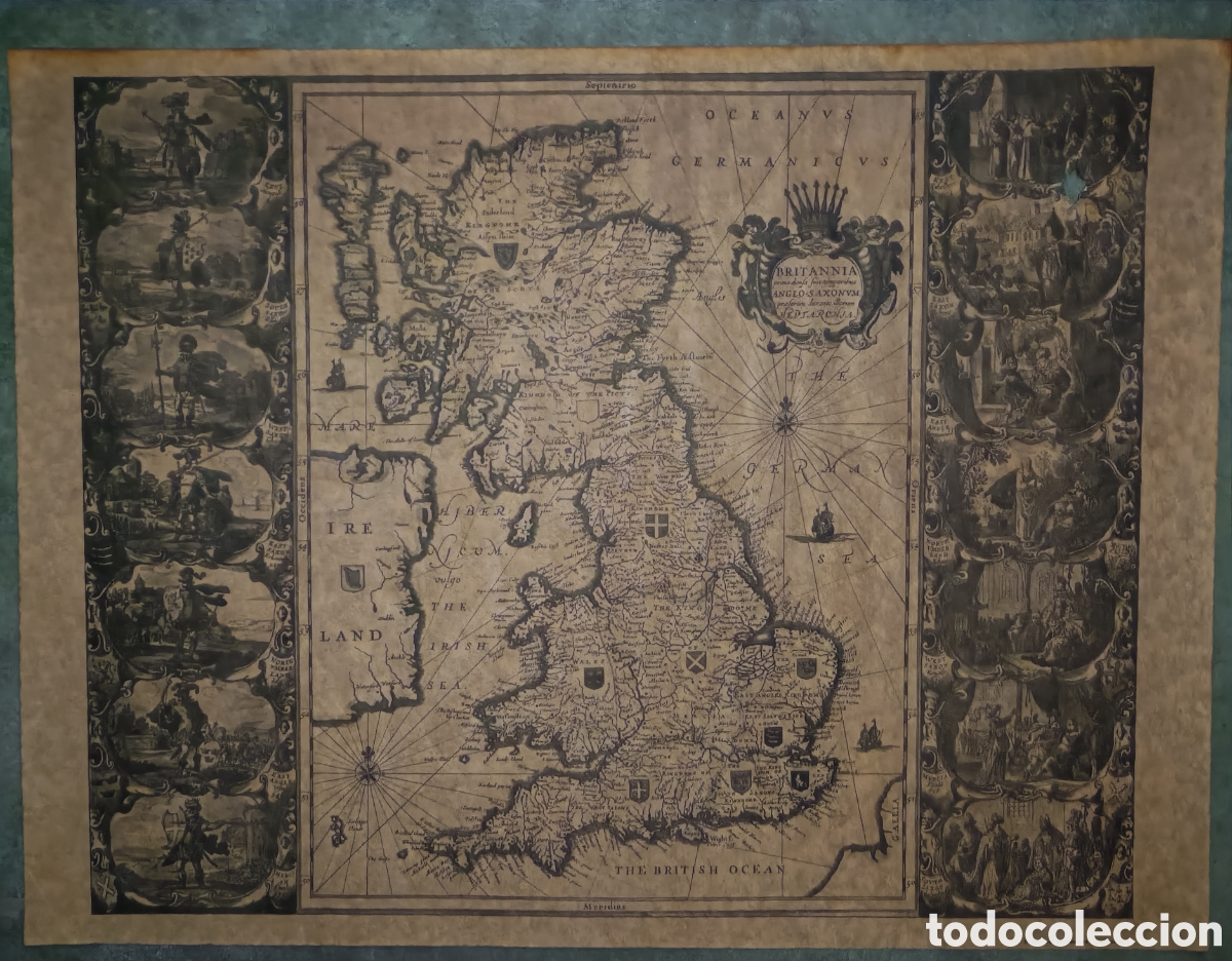 Coleccionismo: Lamina. Mapa de Inglaterra