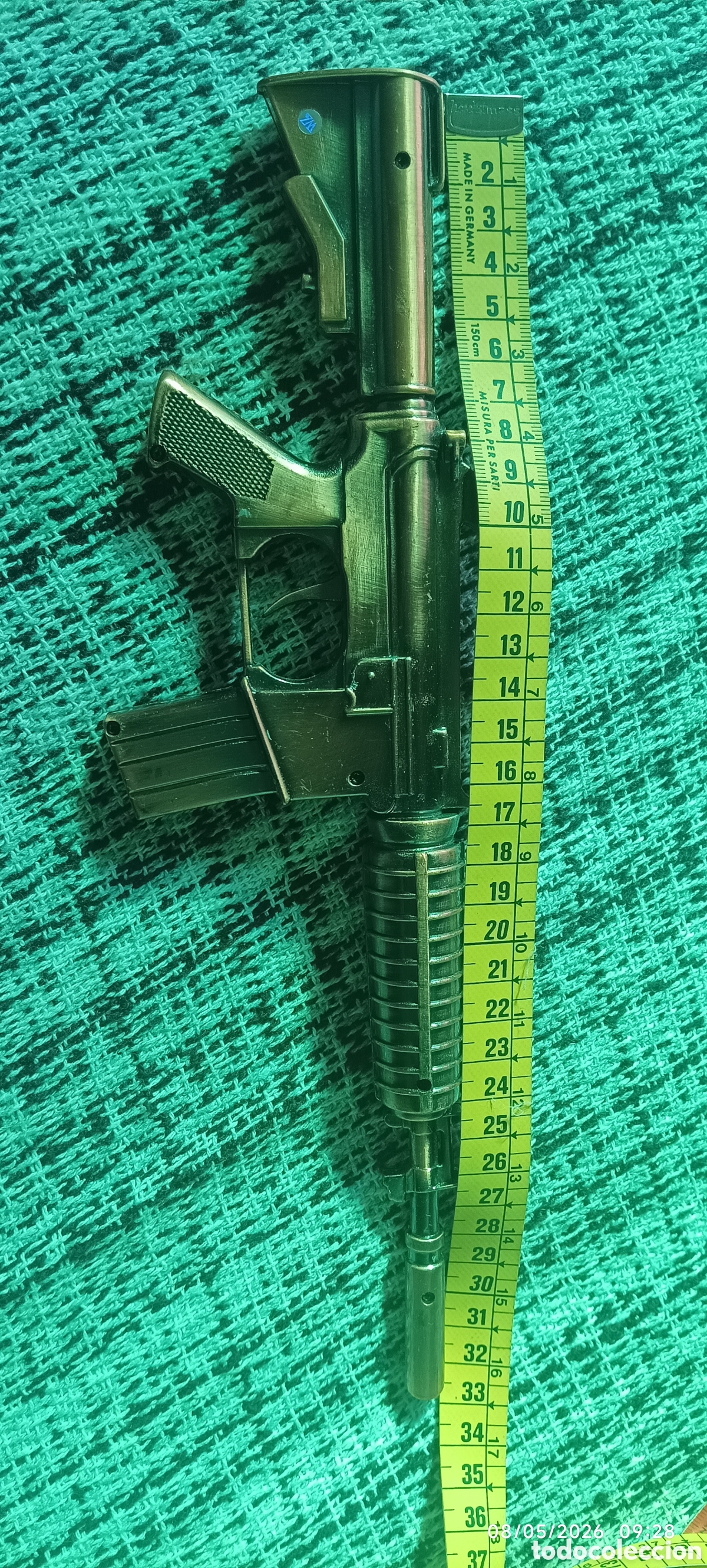Coleccionismo: Arma mechero M-16 en metal 32 cm