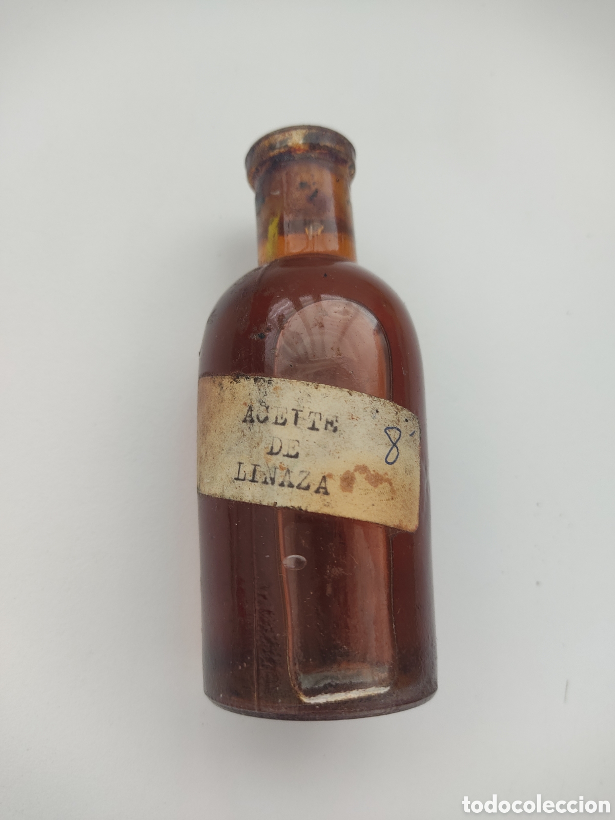 Coleccionismo: ANTIGUO FRASCO ACEITE DE LINAZA