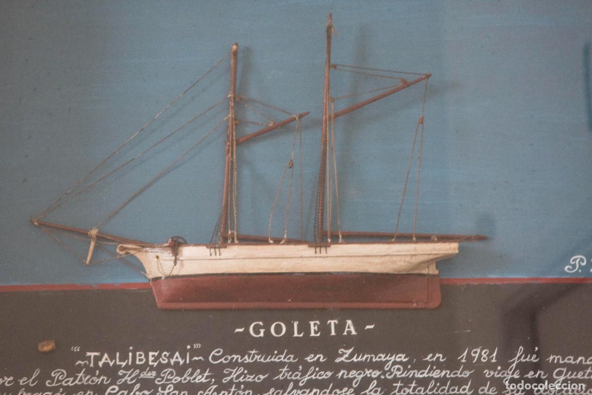 Coleccionismo: Metopa de medio casco de barco. Enmarcada. - Foto 4
