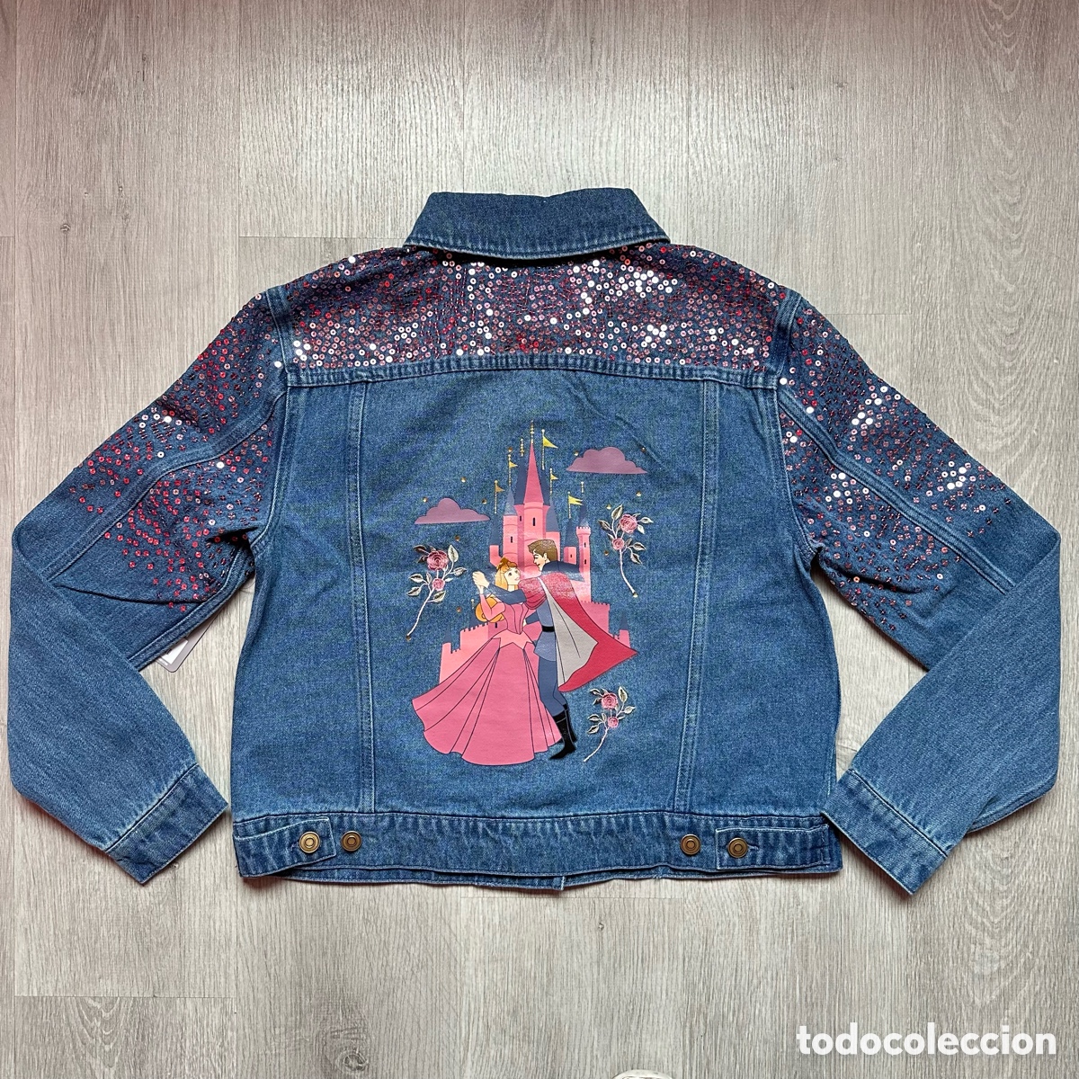 Coleccionismo: Chaqueta vaquera La Bella Durmiente para mujer, Disney Store, Talla S.