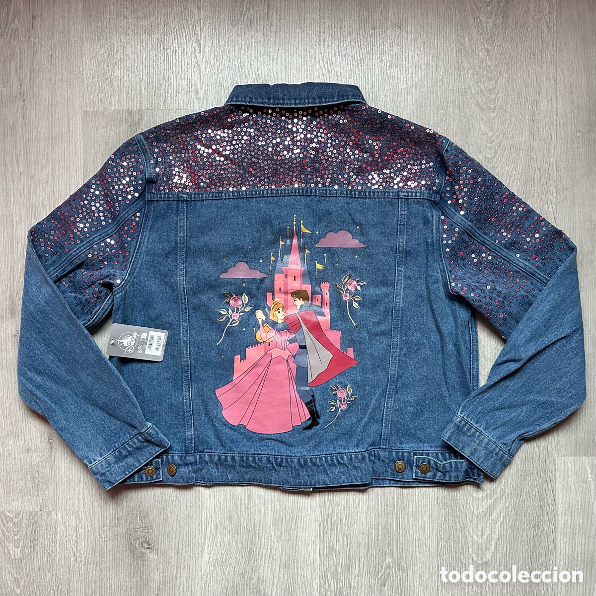Coleccionismo: Chaqueta vaquera La Bella Durmiente para mujer, Disney Store, Talla XL.