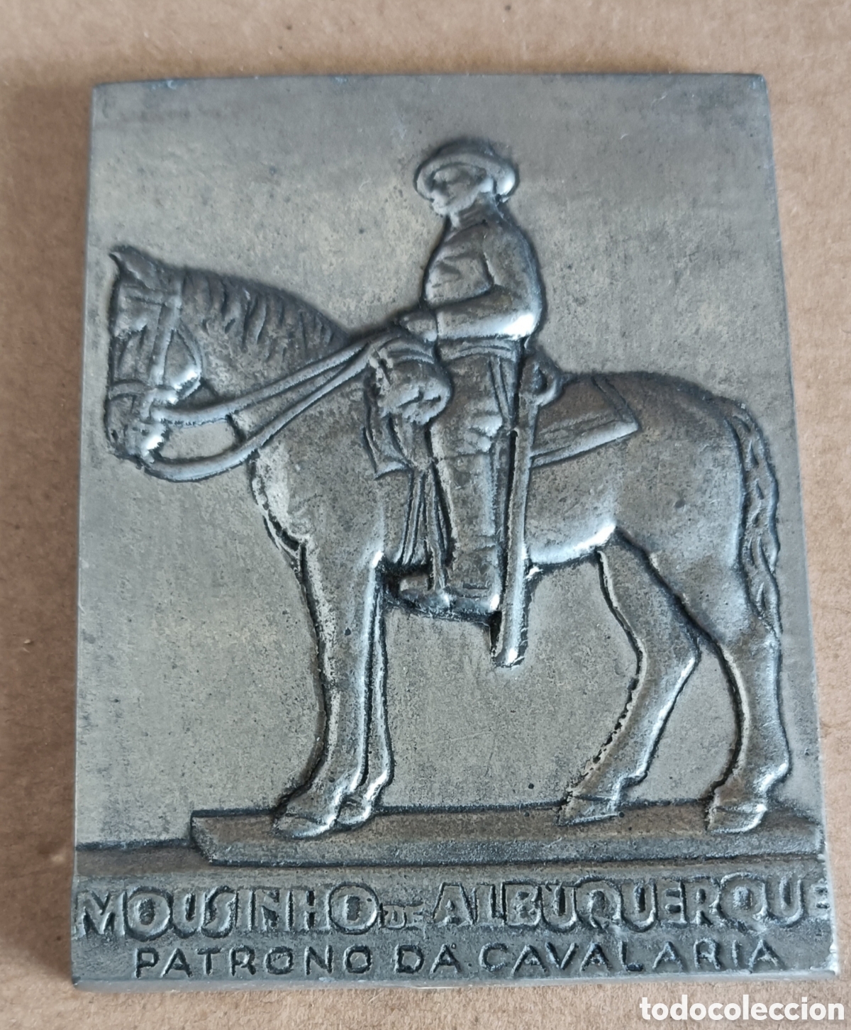 Coleccionismo: Pisapapeles de esta&ntilde;o con Mousinho de Albuquerque patr&oacute;n de la caballer&iacute;a portuguesa