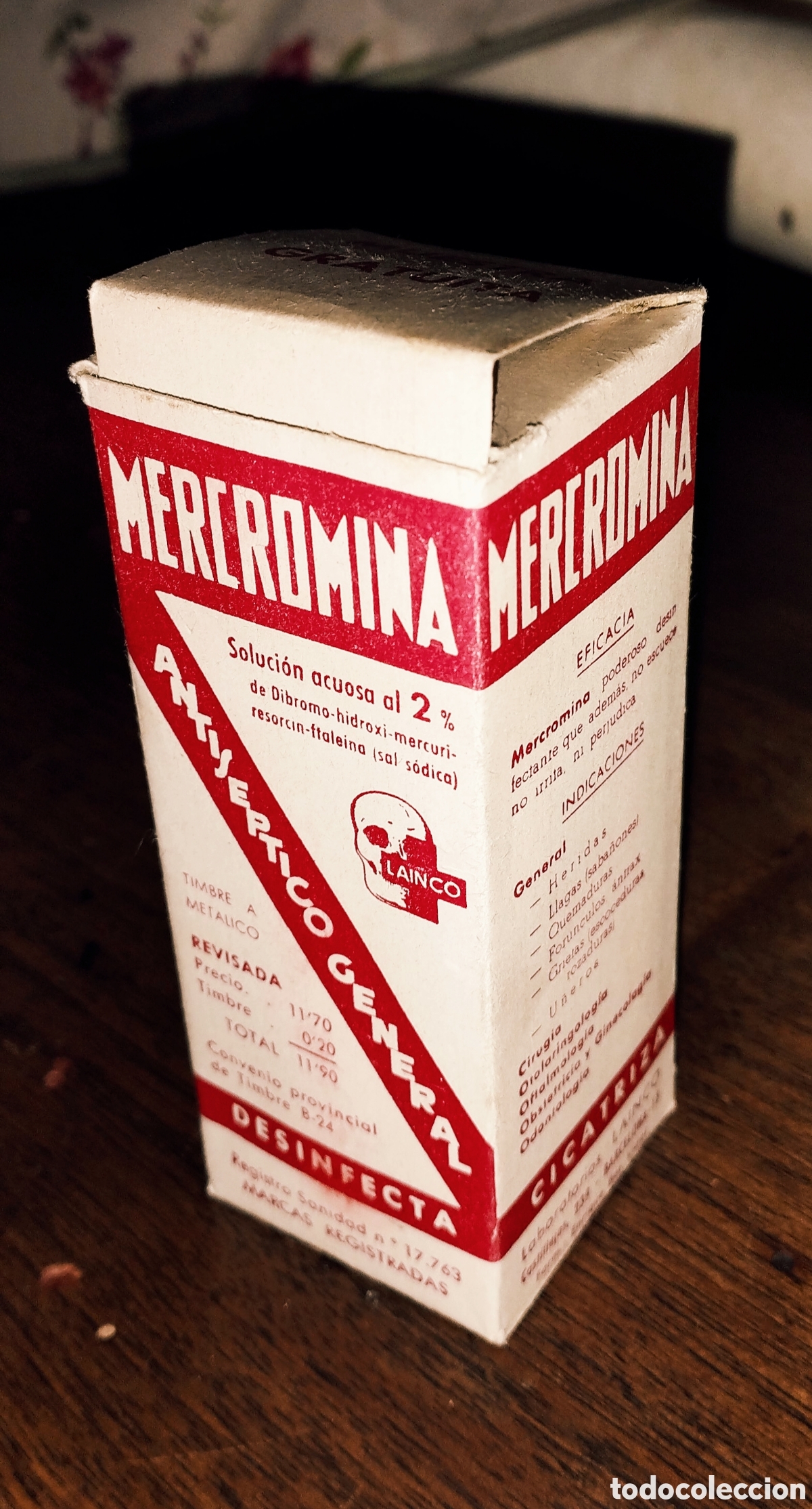 Coleccionismo: MERCROMINA LAINCO - CAJA Y FRASCO CUENTAGOTAS - INICIO DE LOS A&Ntilde;OS 1970