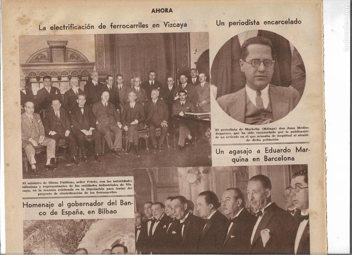 Coleccionismo: A&Ntilde;O 1933 CENSURA JUAN MEDINA ESQUERRO PERIODISTA MARBELLA ENCARCELADO POR UN ARTICULO CONTRA ALCALDE