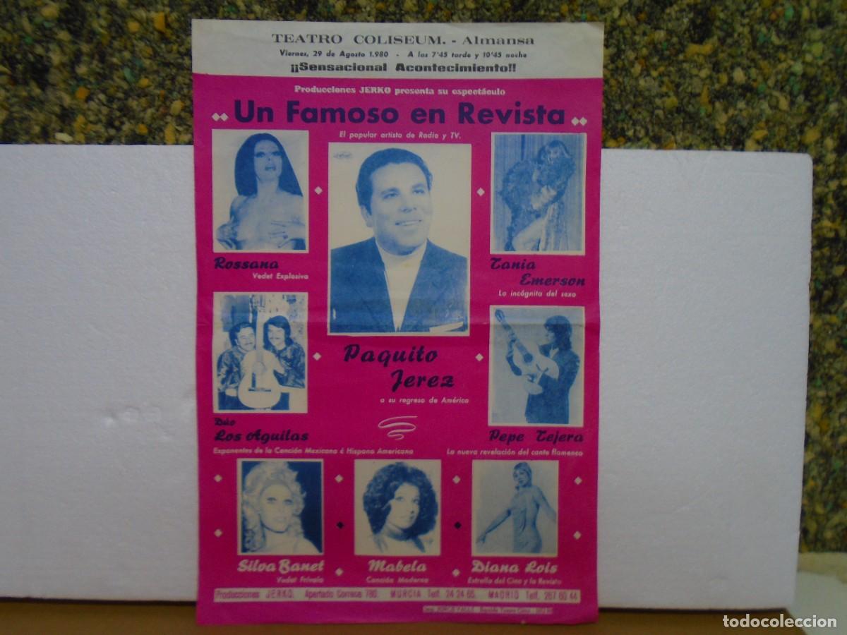 Coleccionismo: ALMANSA(ALBACETE) TEATRO COLISEUM. REVISTA.PROGRAMA 1980.