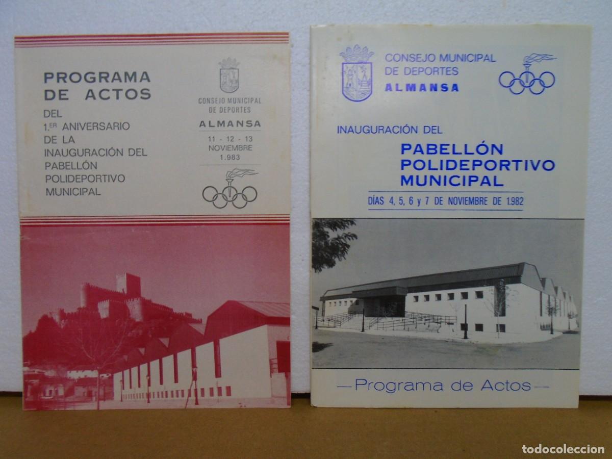 Coleccionismo: ALMANSA(ALBACETE) PABELLON POLIDEPORTIVO MUNICIPAL.PROGRAMA 1982-1983.