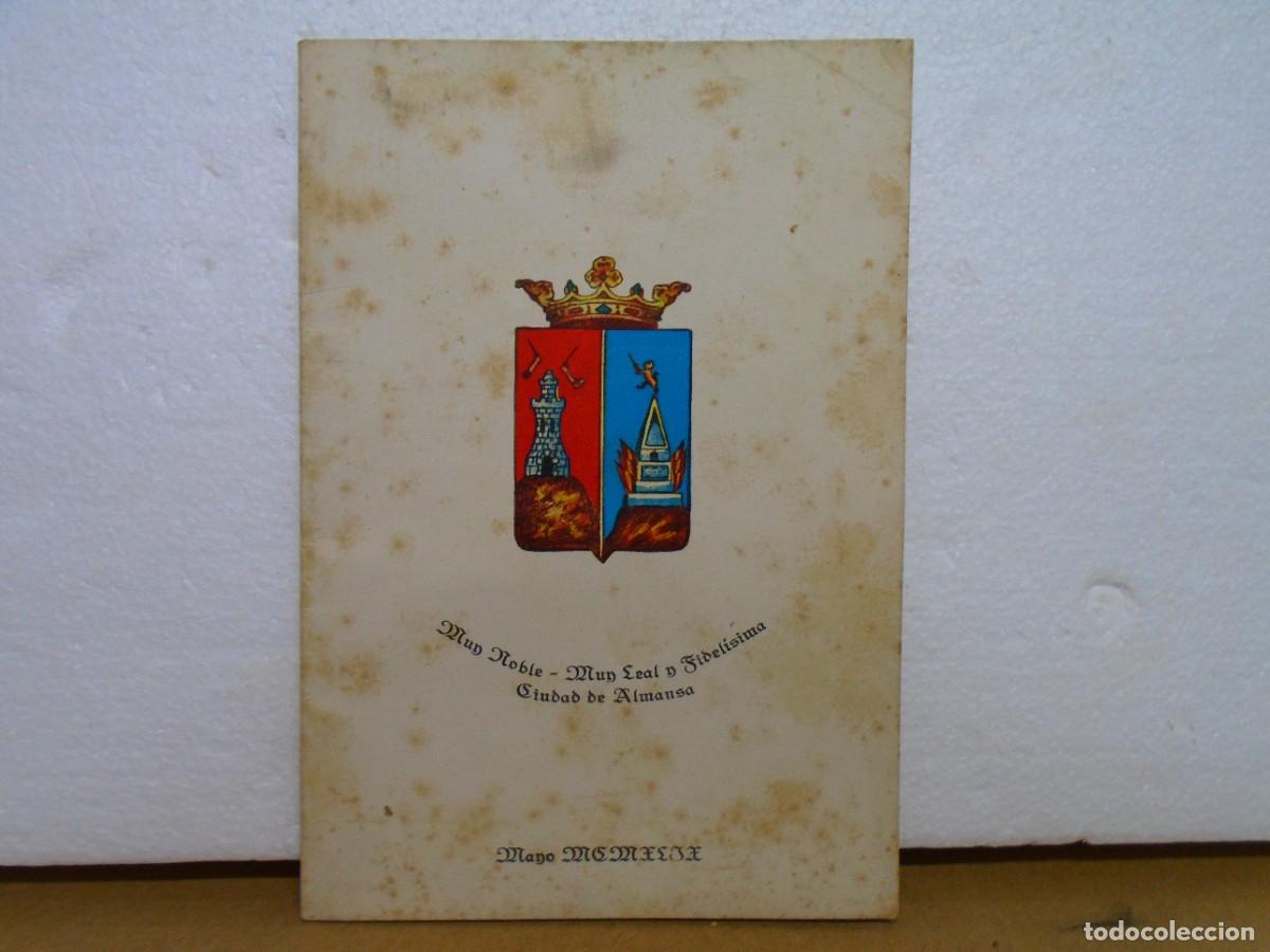 Coleccionismo: ALMANSA(ALBACETE) PROGRAMA DE FIESTAS DE 1949.RARO.24 PAGINAS, CON FOTOS.