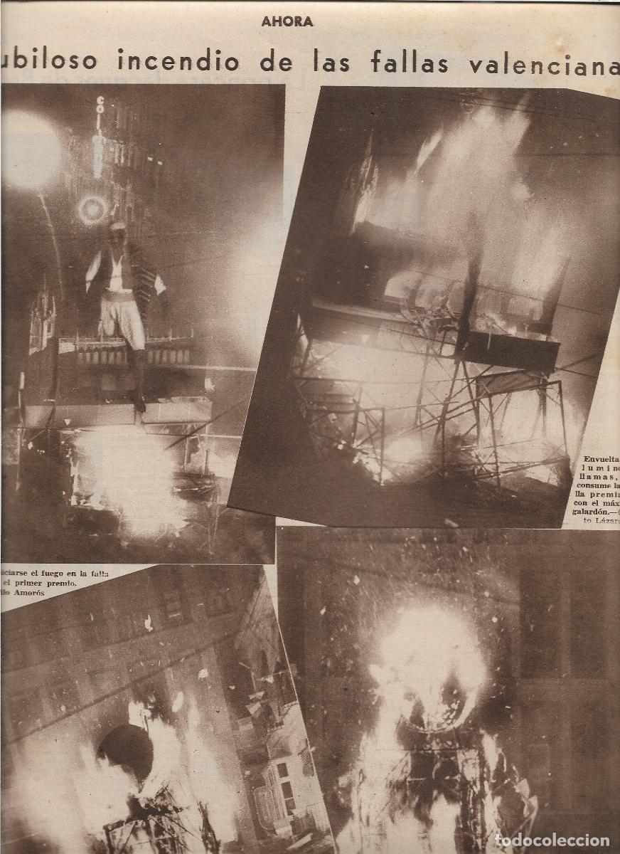 Coleccionismo: A&Ntilde;O 1933 RECORTE PRENSA VALENCIA FALLAS SAN JOSE LA QUEMA INCENDIO DE LAS FALLAS FUEGO
