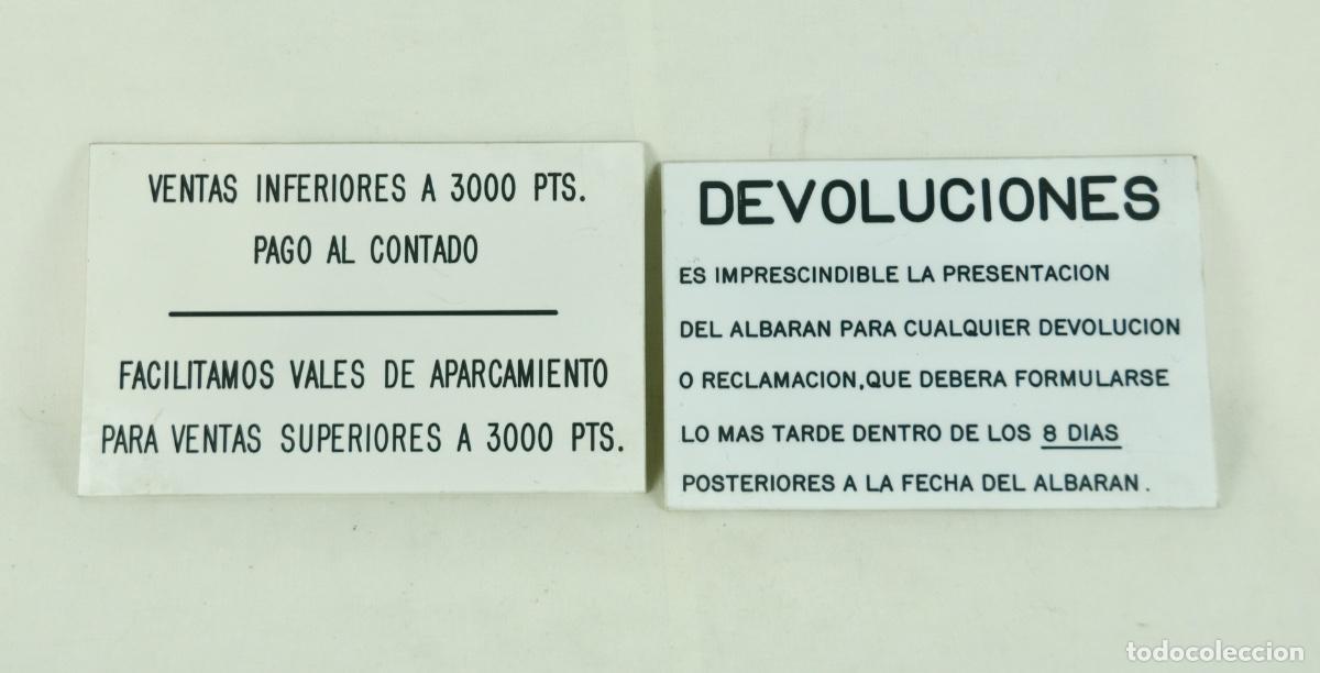 Coleccionismo: Carteles en metacrilato tienda