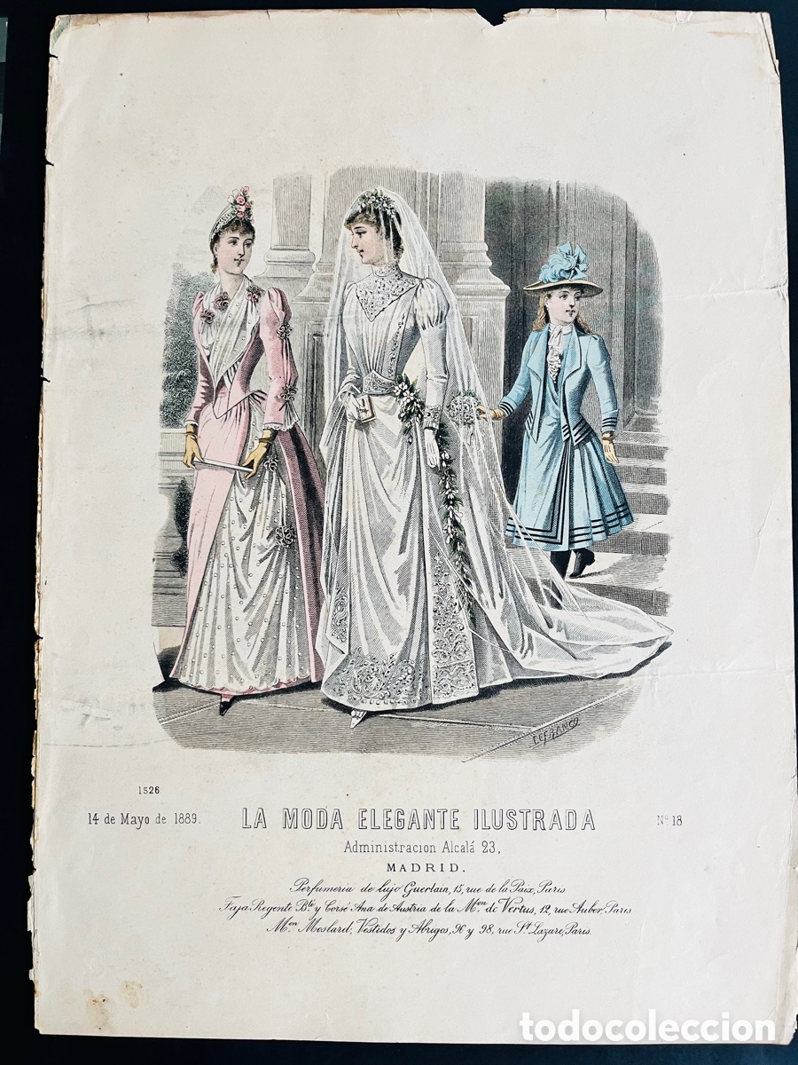 Coleccionismo: 9 l&aacute;minas de La Moda Elegante Ilustrada
