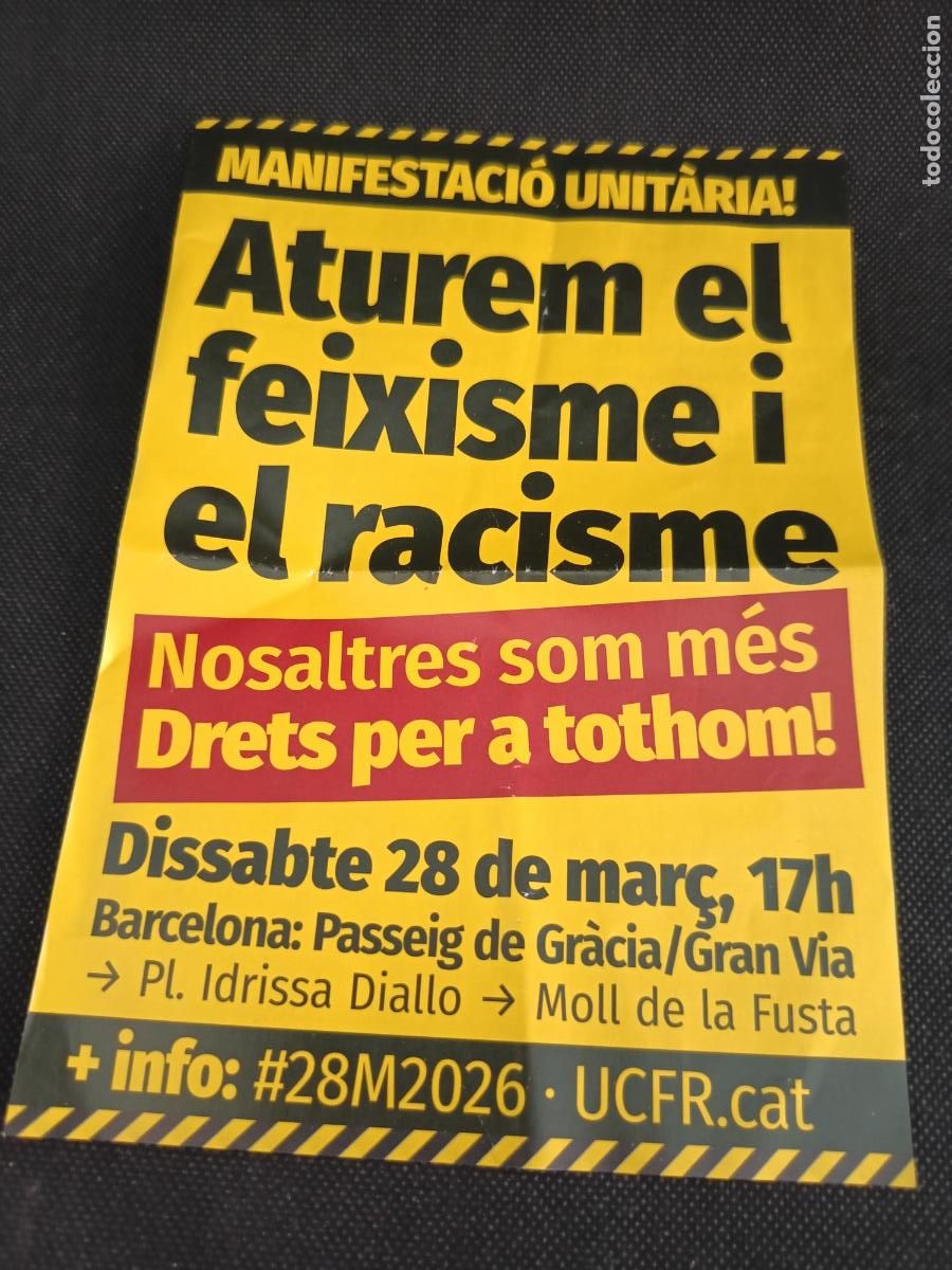 Coleccionismo: octavilla Aturem el faixisme