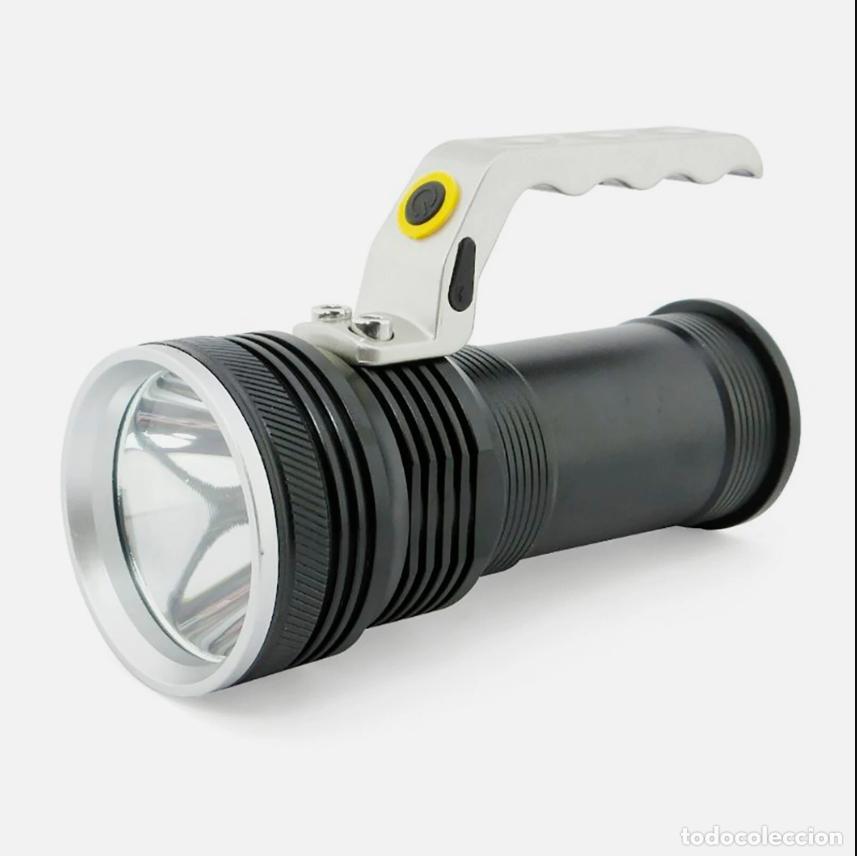 Coleccionismo: Linterna LED Port&aacute;til Recargable | Alta Potencia | Resistente lluvia IP 65