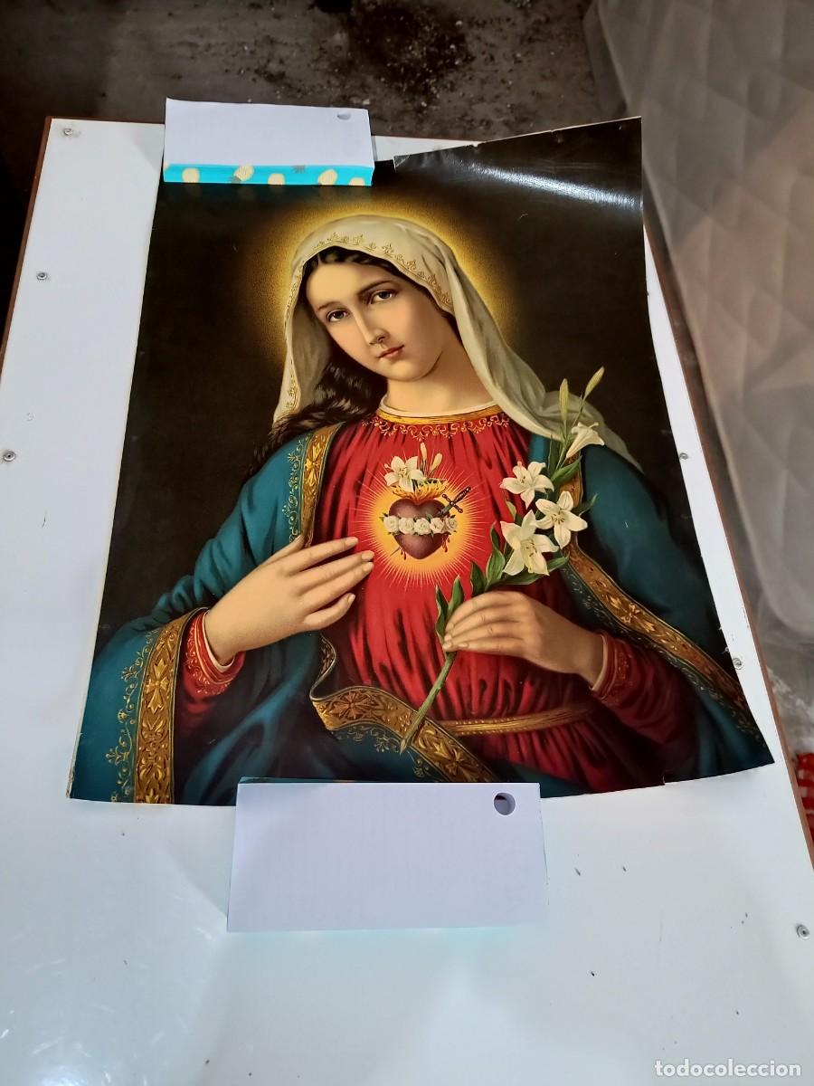 Coleccionismo: Poster religioso Sagrado coraz&oacute;n de Maria