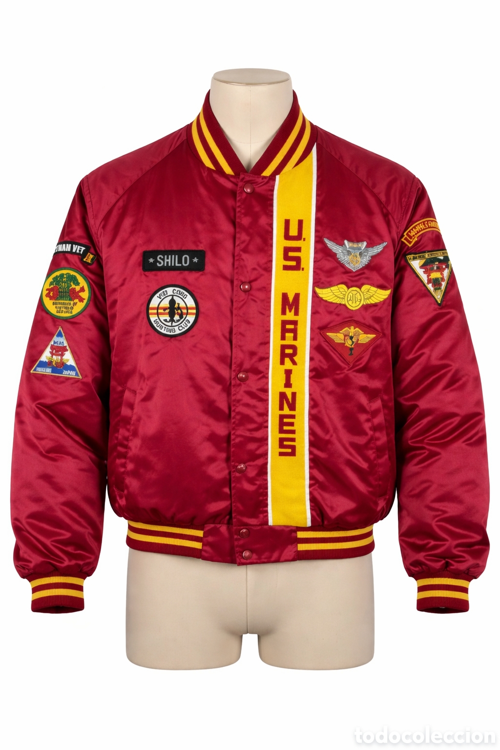 Coleccionismo: Chaqueta Bomber US Marines &rdquo;Vietnam Vet&rdquo; - Pieza de Colecci&oacute;n