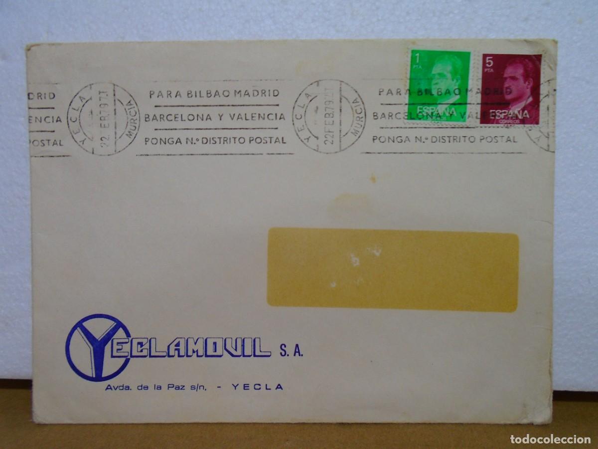Coleccionismo: YECLAMOVIL S.A.CARTA CIRCULADA 22/2/1979 ,YECLA(MURCIA)