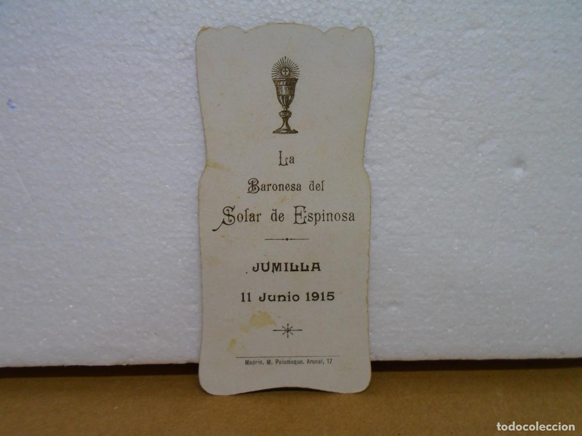 Coleccionismo: JUMILLA(MURCIA)ANTIGUO RECORDATORIO DE LA BARONESA DEL SOLAR DE ESPINOSA,11/6/1915.