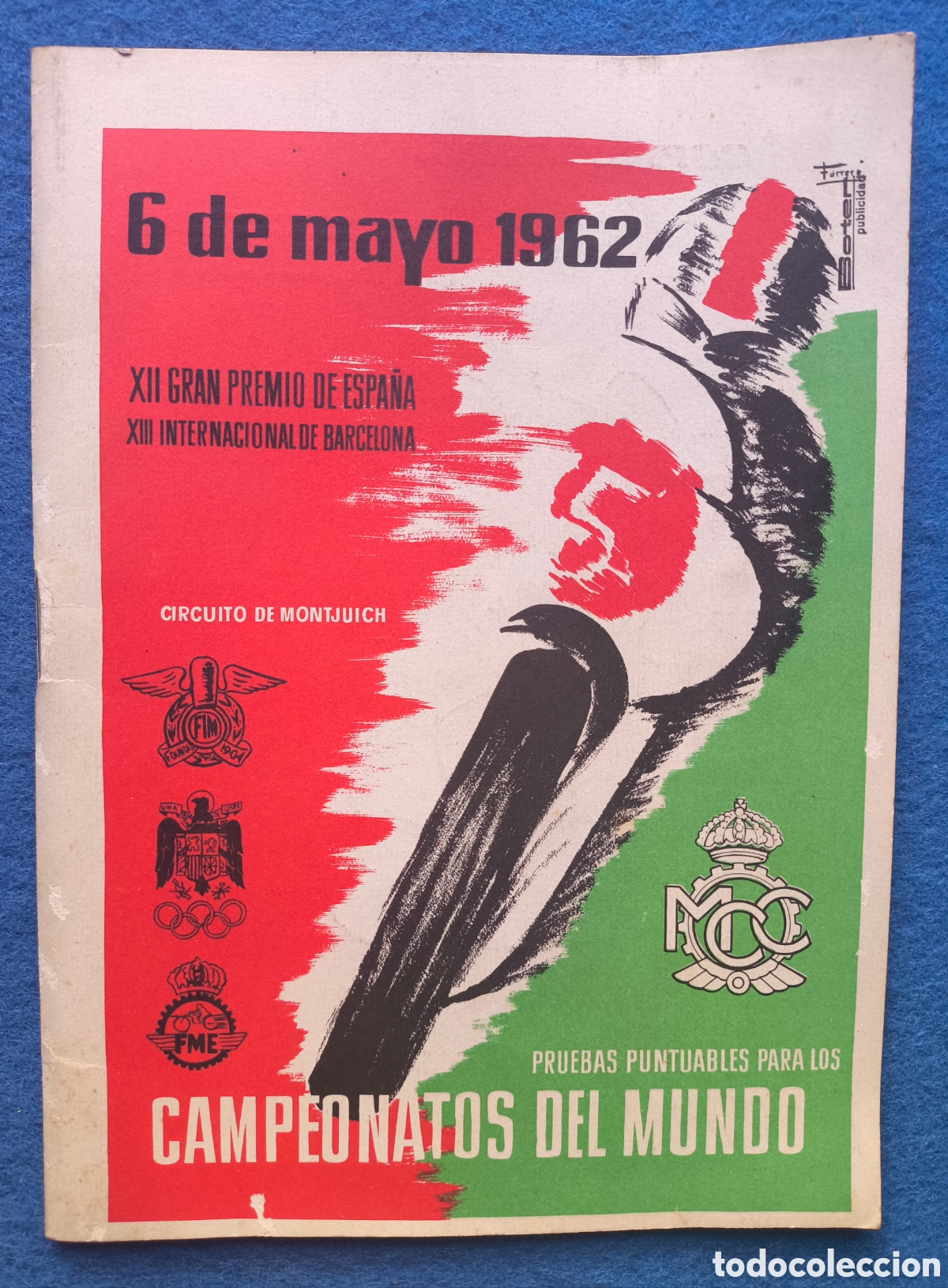 Coleccionismo: BARCELONA MONTJU&Iuml;C CIRCUIT MOTOCICLISMO PROGRAMA 1962
