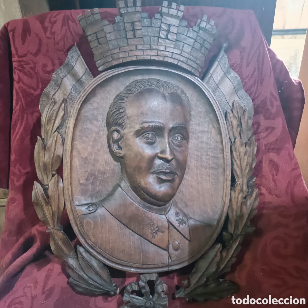 Coleccionismo: Busto en relieve de general &eacute;poca II Rep&uacute;blica
