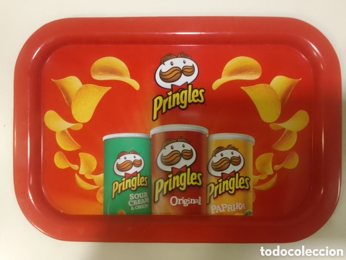 Coleccionismo: Bandeja met&aacute;lica Patatas Fritas Pringles.