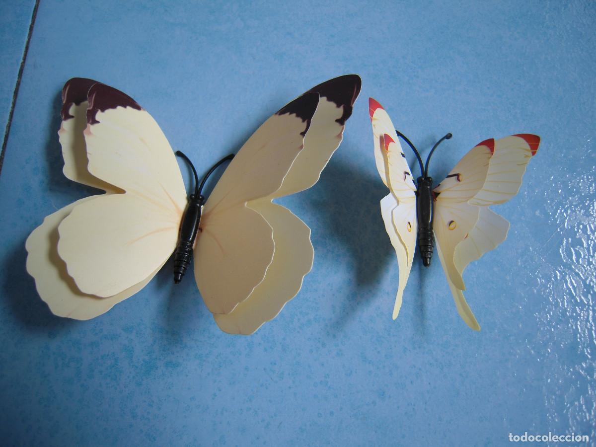 Coleccionismo: Par de mariposas decorativas
