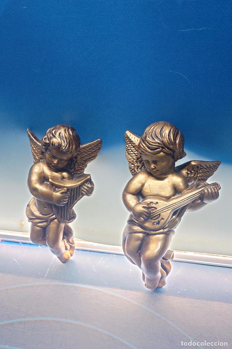 Coleccionismo: 2 Figuras &Aacute;ngeles Dorados Escayola