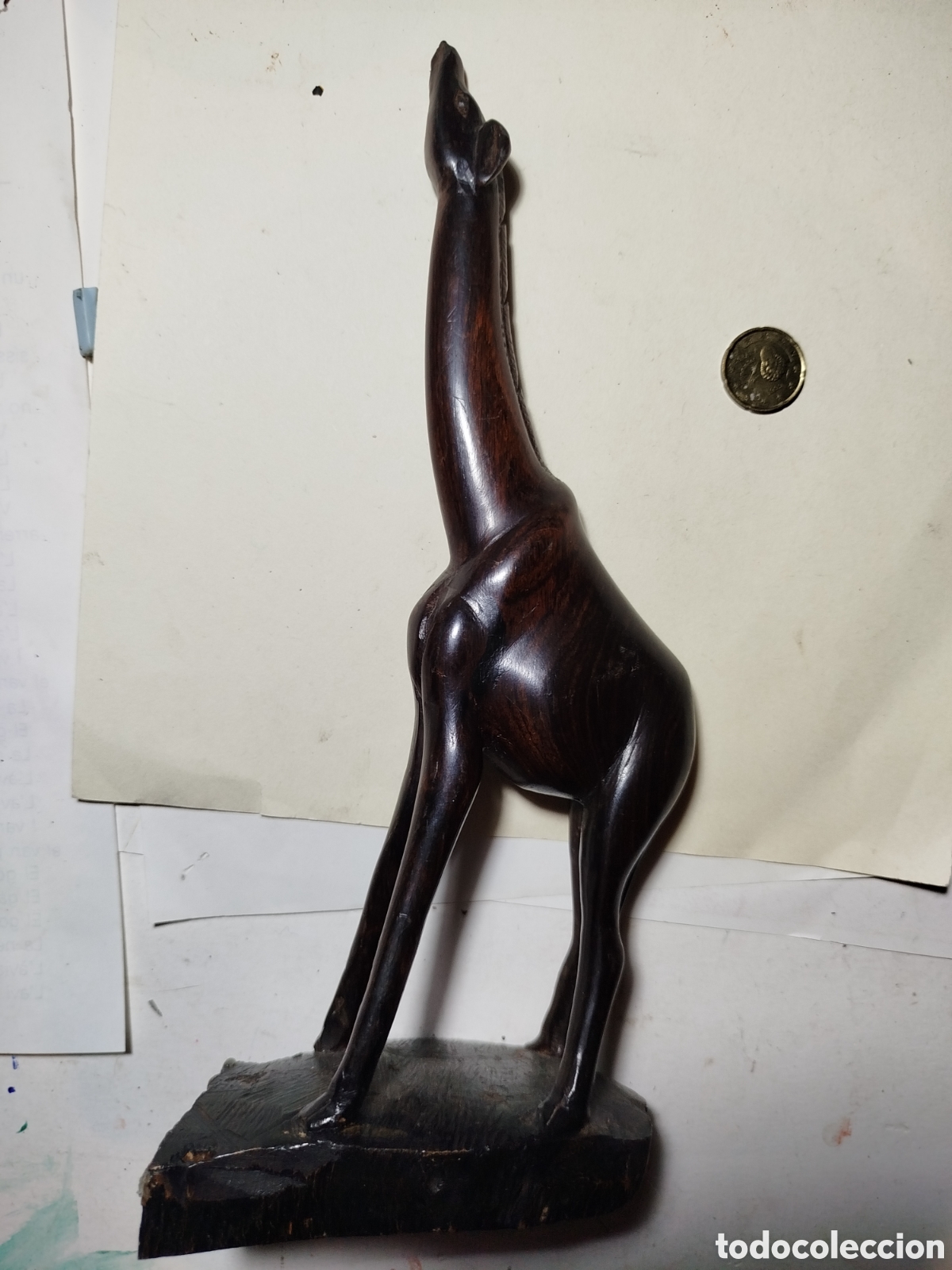 Coleccionismo: Escultura Jirafa talla de madera
