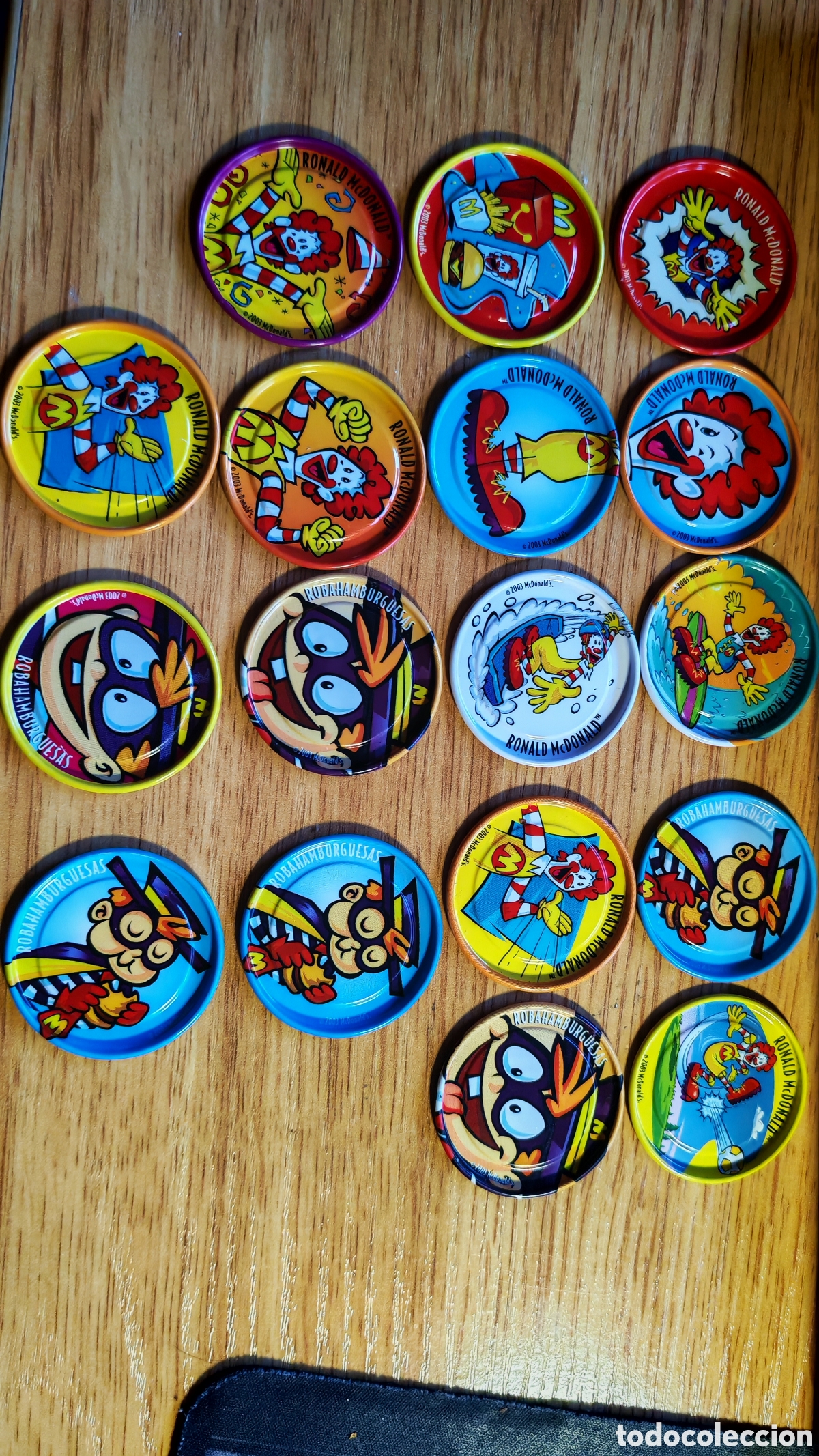 Coleccionismo: 17 tazos metalicos Mc Donalds coleccion &rdquo;Metal Rappers&rdquo;.2003. (CL)