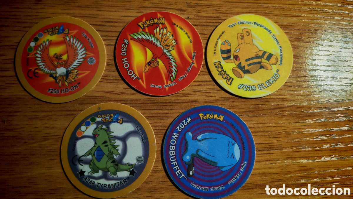Coleccionismo: 5 Gigan Tazo. Pokemon. Matutano. 2001