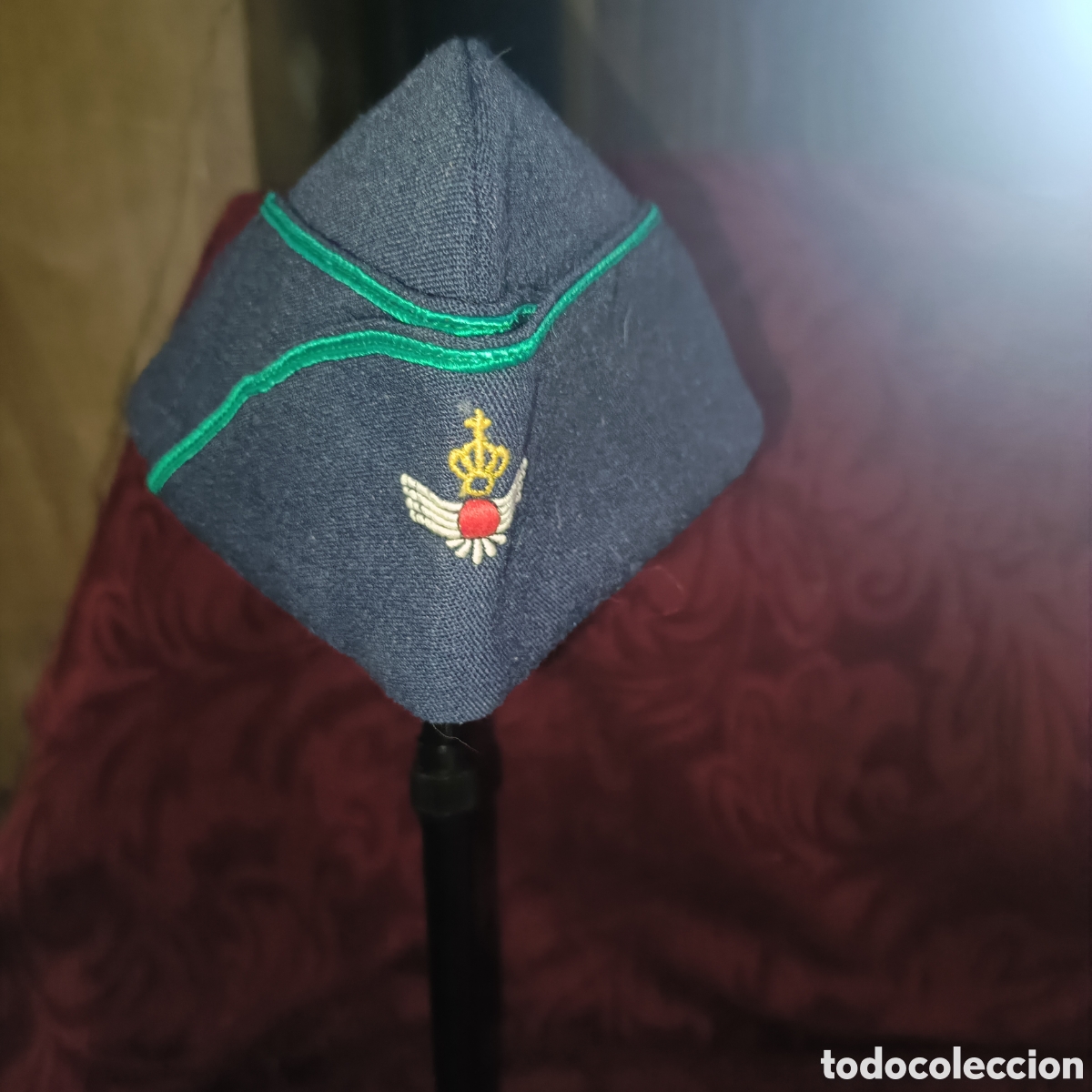 Coleccionismo: Antiguo gorro cuartelero primera &eacute;poca Juan Carlos Ej&eacute;rcito del aire