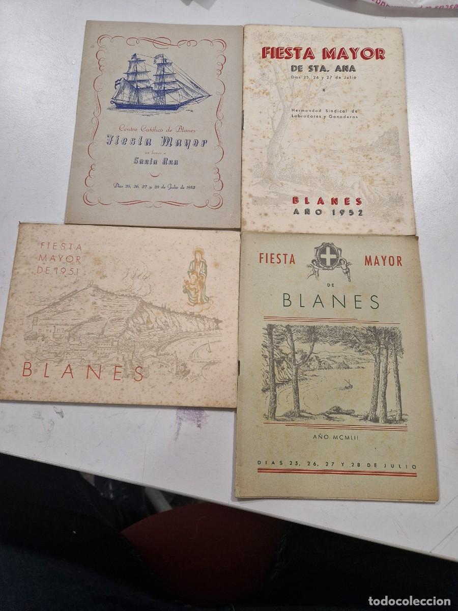 Colecionismo: Fiesta Mayor Blanes, Santa Ana. 1952 y 1951.
