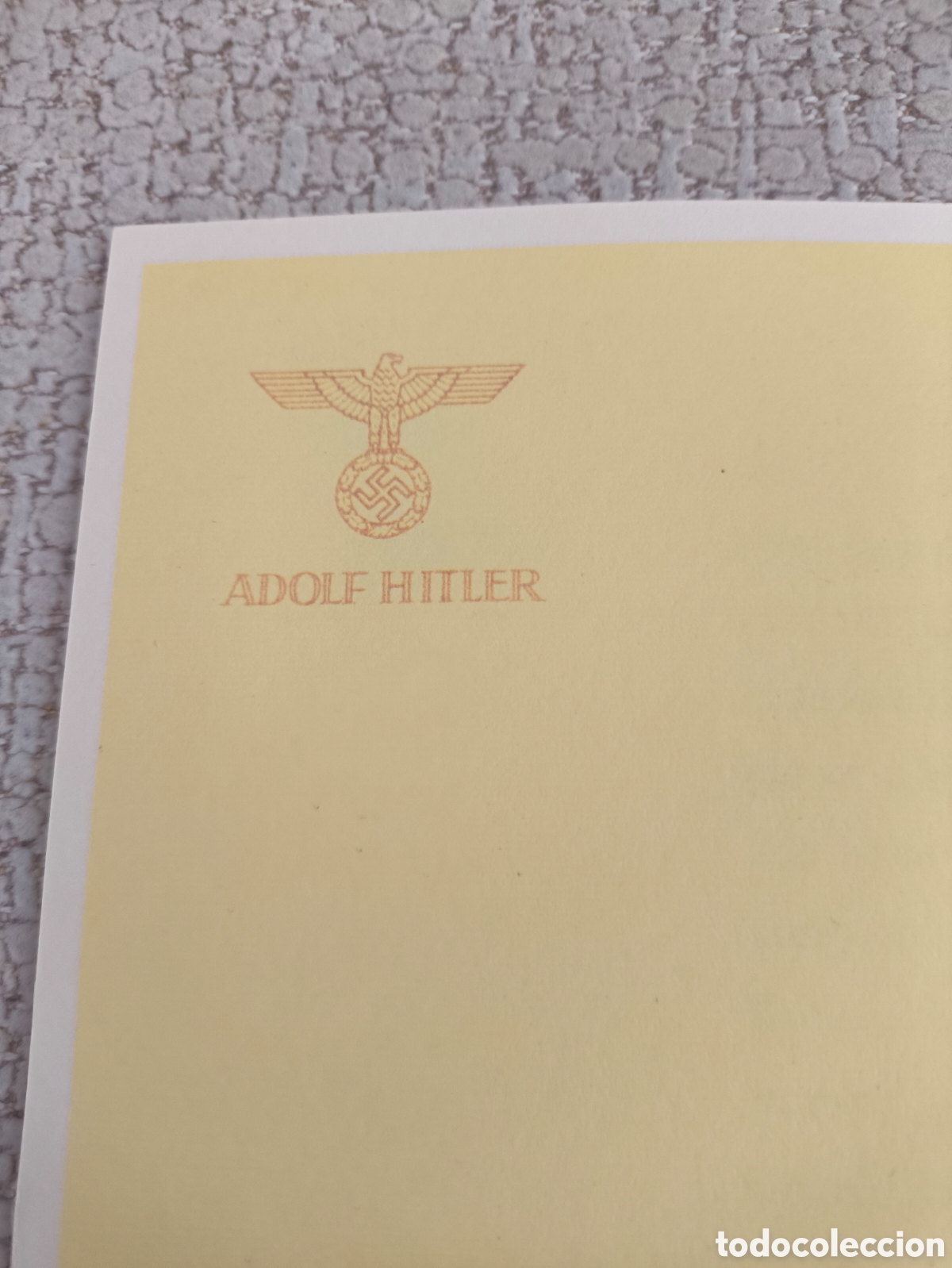 Coleccionismo: Facs&iacute;mil Testamento Adolf Hitler